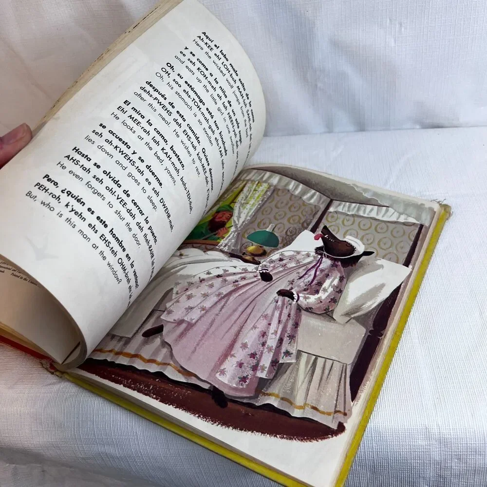 1959 BERLITZ SPANISH FOR CHILDREN Three Bears & Little Red Riding Hood Hardback - Picture 10 of 12